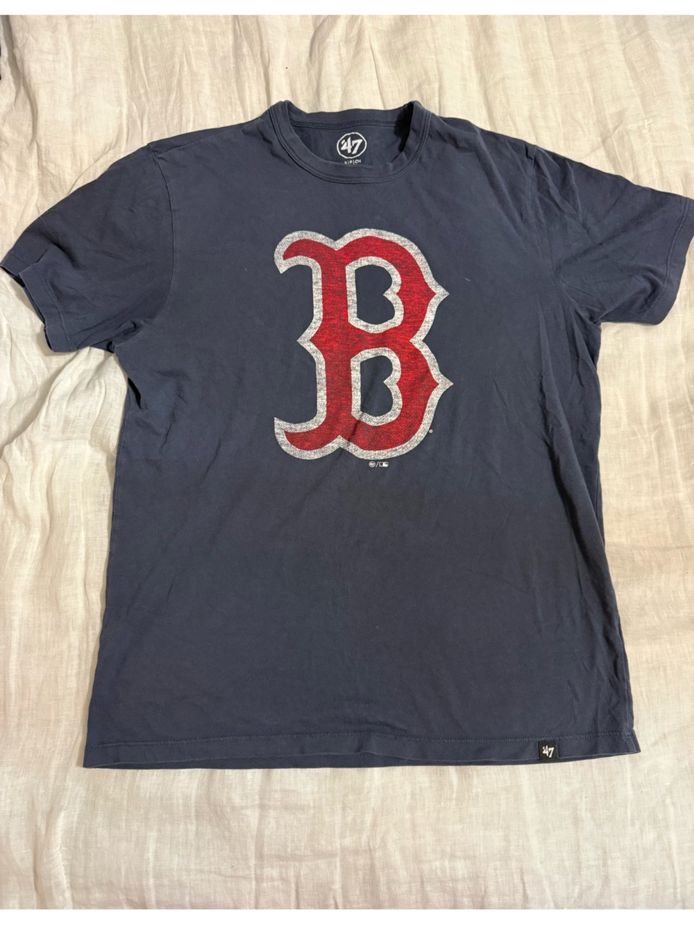 47 Brand Navy T-Shirt with Red Boston B Logo
